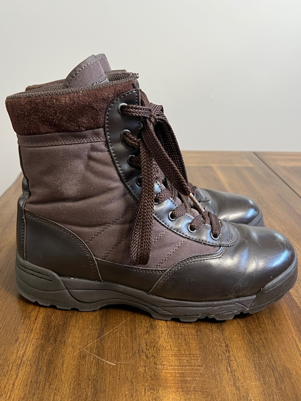 Original Swat Brown Tactical Classic 8” Lace-Up Boots Mens 10.5 W - NO INSOLES!